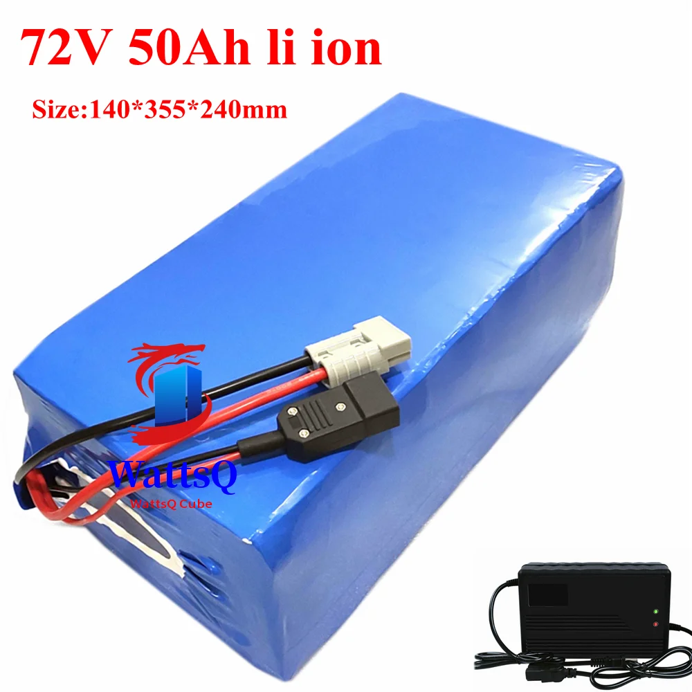 

customized 72v 50Ah lithium ion with BMS for 5000W 10KW bicycle scooter ebike Motorcycle Forklift Crane truck +10A charger