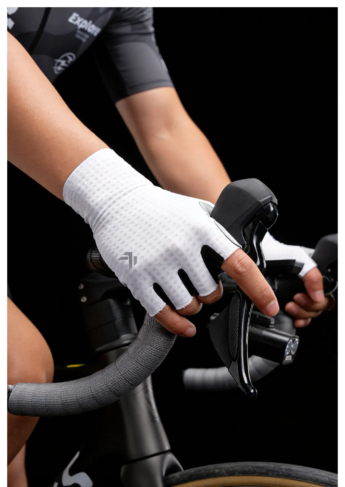 KAPVOE Halbfinger-Fahrradhandschuhe für Herren, atmungsaktiv, stoßdämpfend, gepolsterte Fahrradhandschuhe für Straßen- und Mountainbiking, Damen, Erwachsene – Detail 14