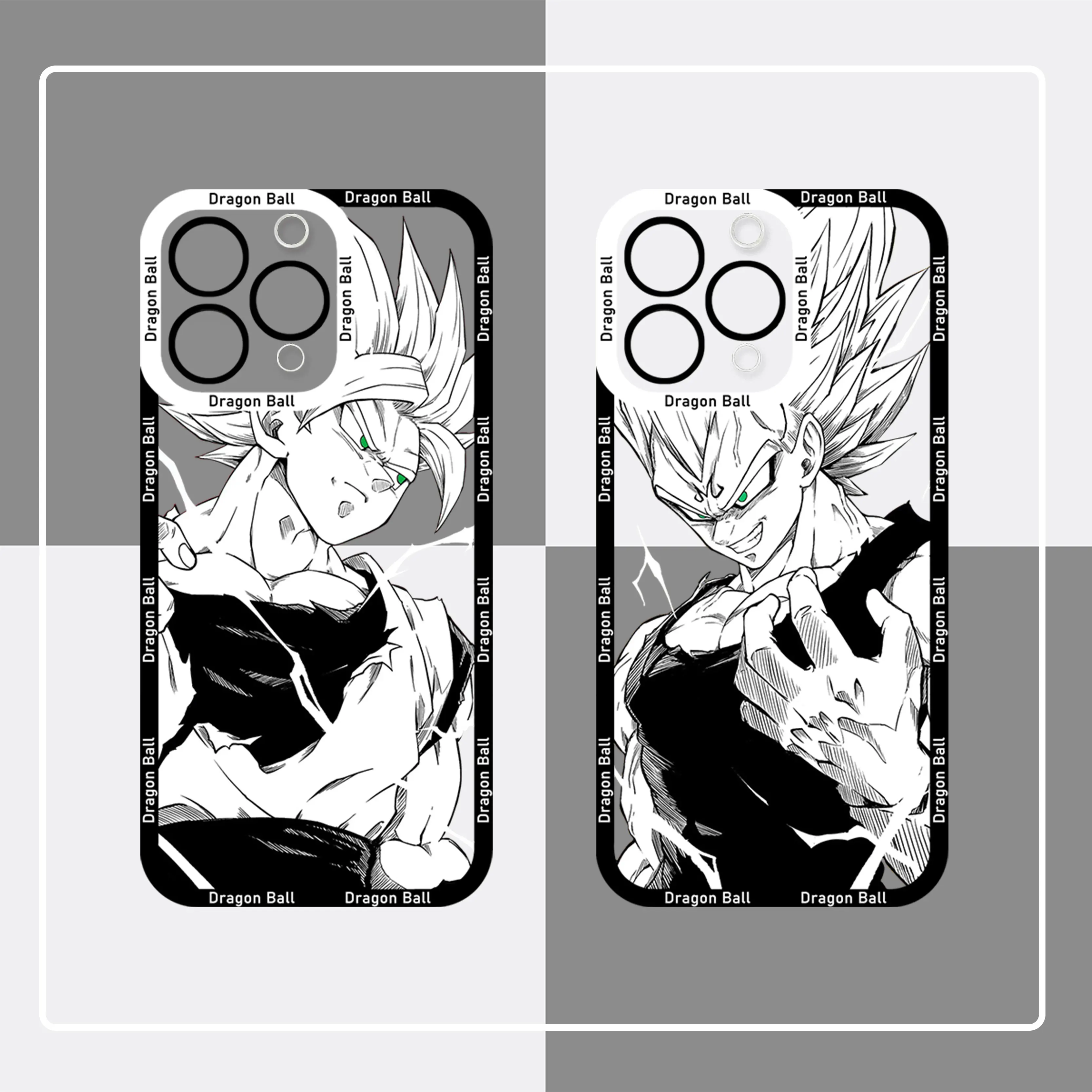 

Hot Japan Anime Dragon Ball Son Goku Vegeta Phone Case For iPhone 15 14 13 12 Mini 11 Pro Max X XR XS 8 SE 2020 Plus Transparent