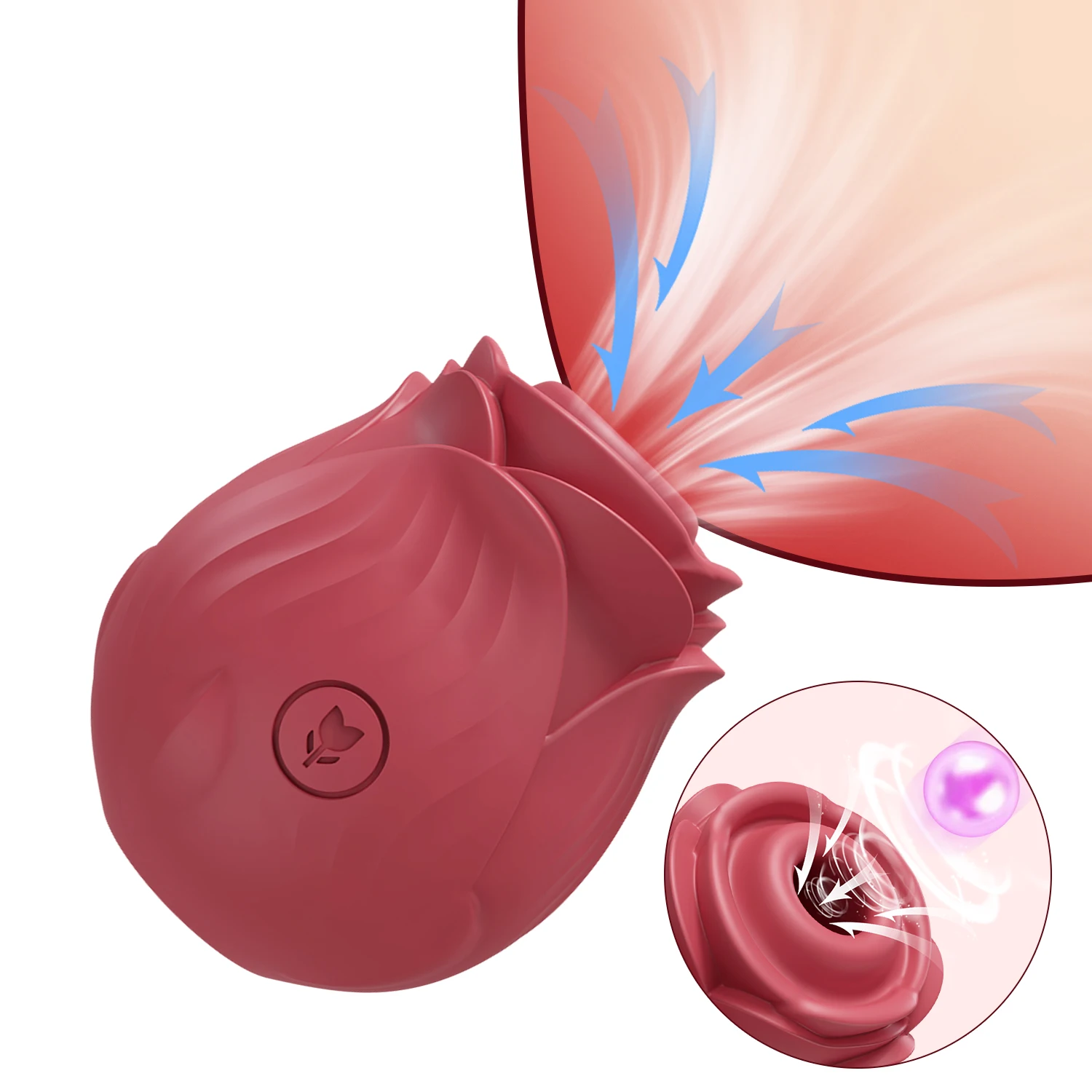 Powerful Rose-Sucking Vibrator for Women Nipples Clitoris Sucker Vibrating Egg Thrusting G Spot Stimulator Massager Sex Toys