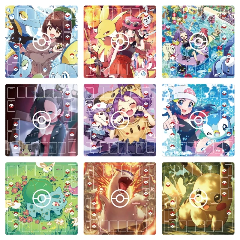 

PTCG Pokémon Acerola Marnie Serena Animation Characters Double Table Mat Battle Mat Classic Anime Collectible Card Toys Gift