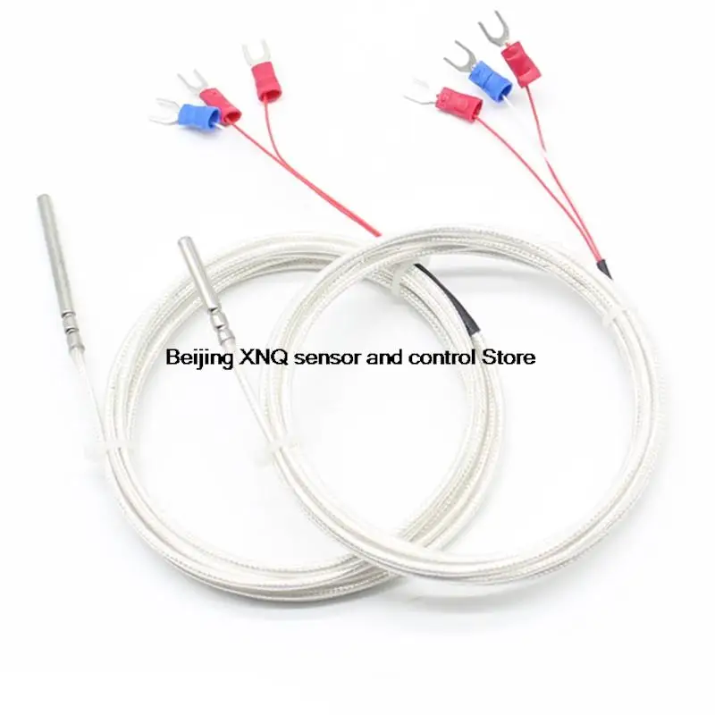 Stainless steel three wire waterproof pt100 temperature sensor pt1000 probe thermal resistance temperature Shielded cable