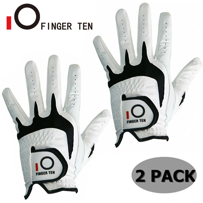 PU Leather Right Hand Golf Gloves Men All Weather Grip Soft Durable Left Hand Lh Rh Set Golfer
