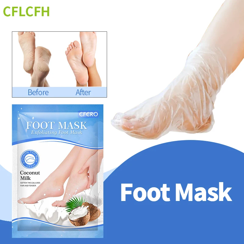 

Foot Mask Exfoliating Heel Peeling Spa Pedicure Socks Anti Drying Cracking Dead Skin Remover Milk Feet Moisturizing Coconut Mask