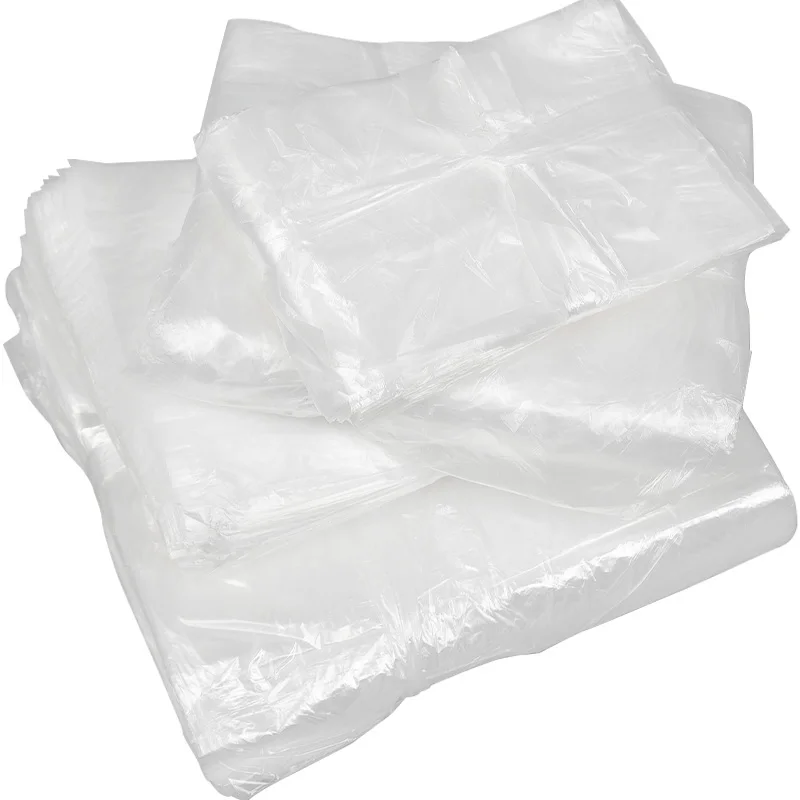 1000pcs Transparent Inner Plastic Bags Food Packag PE Low-pressure Flat Pocket Dust Moisture-proof Thin Storage Bag Flat Pocket 3
