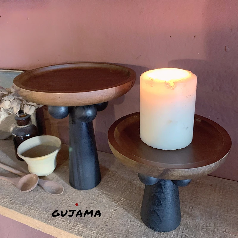 Original Tall Wooden Tray, Home Residential Ornaments, Candle Aromatherapy, Perfume Decorations, Ins 4