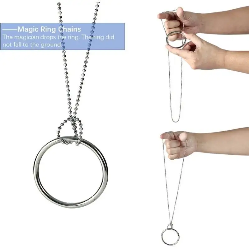 Magic Ring Using Chain Loops Magic Trick 5 Pcs Drop Ring Magic Trick - Magician's Ring On ...