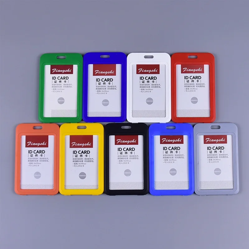 Vibrant Dual Clear ID Card and Badge Holder with Lanyard for Office and School Use
