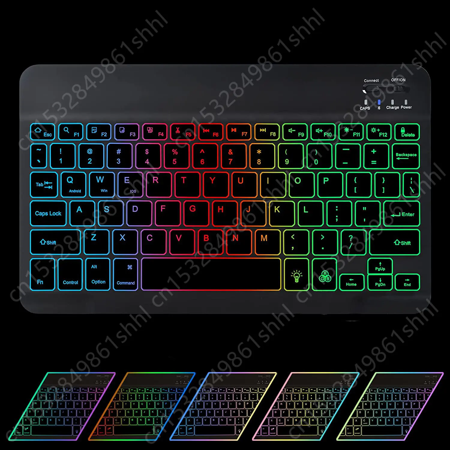 Capa para Teclado Rainbow Backlight Capa para Teclast T50 Pro 11 2023 Russo Espanhol Português - Imagem 2