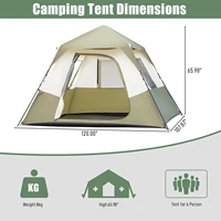 6 Person Camping Tent Setup in 60 Seconds with Rainfly & Windproof Tent with Carry Bag for Family Camping & Hiking 2