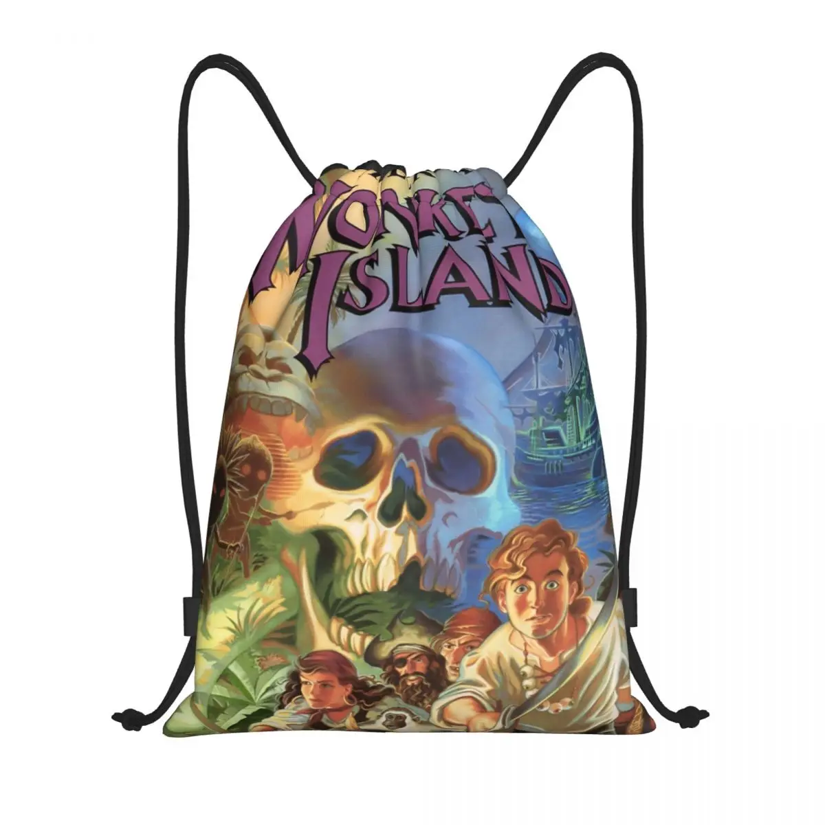 

Рюкзак на шнурке The Secret Of Monkey Island для женщин и мужчин, спортивный рюкзак для спортзала, Портативная сумка для путешествий, экшн-игр, сумка для покупок