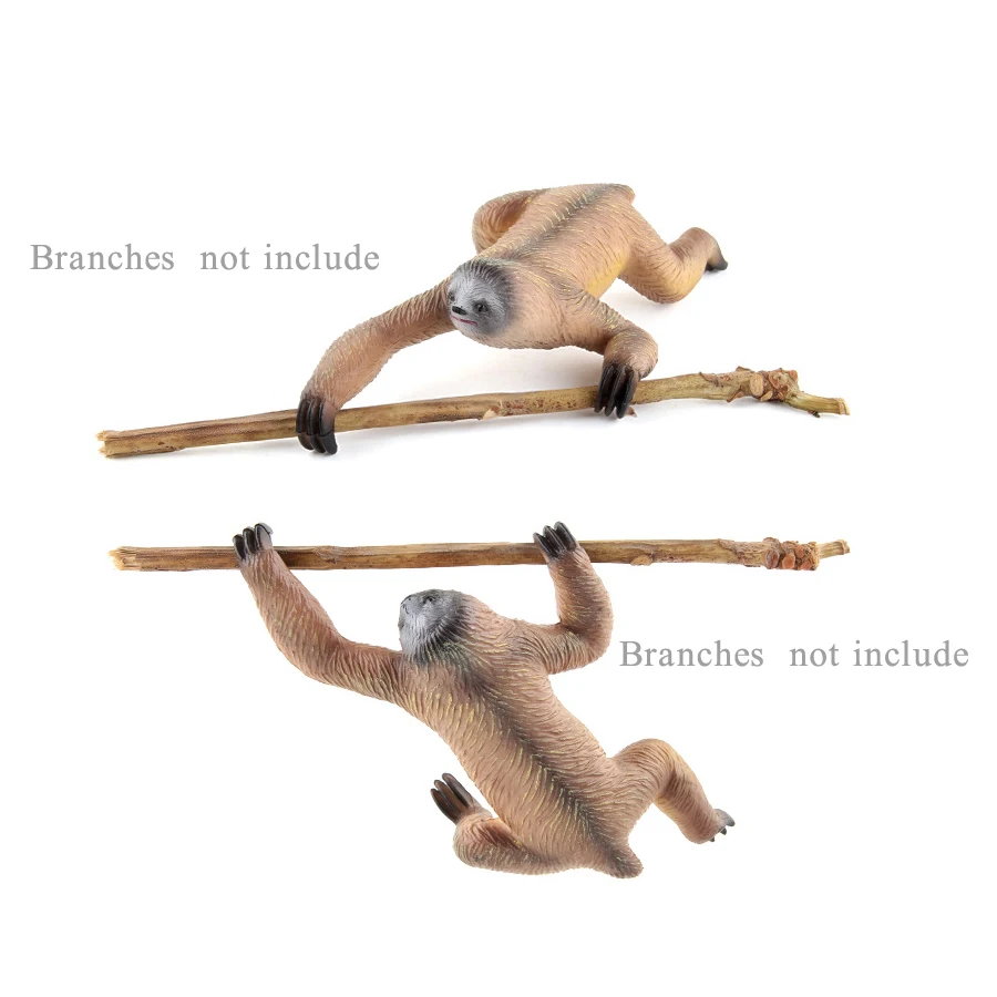 Wild Animal Adventure Series: Sloth & Otter Figurine Set - Educational Toy Collection