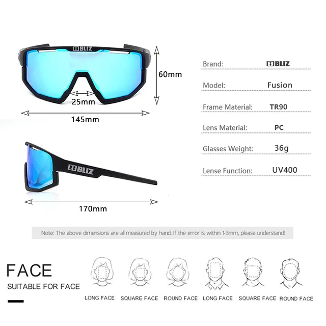 B Bliz Polarized MTB Cycling Sunglasses Men Women Sports Fashion UV400 Eyewear Mountain Road Bike Riding Shades 3 Lenses Glasses 6