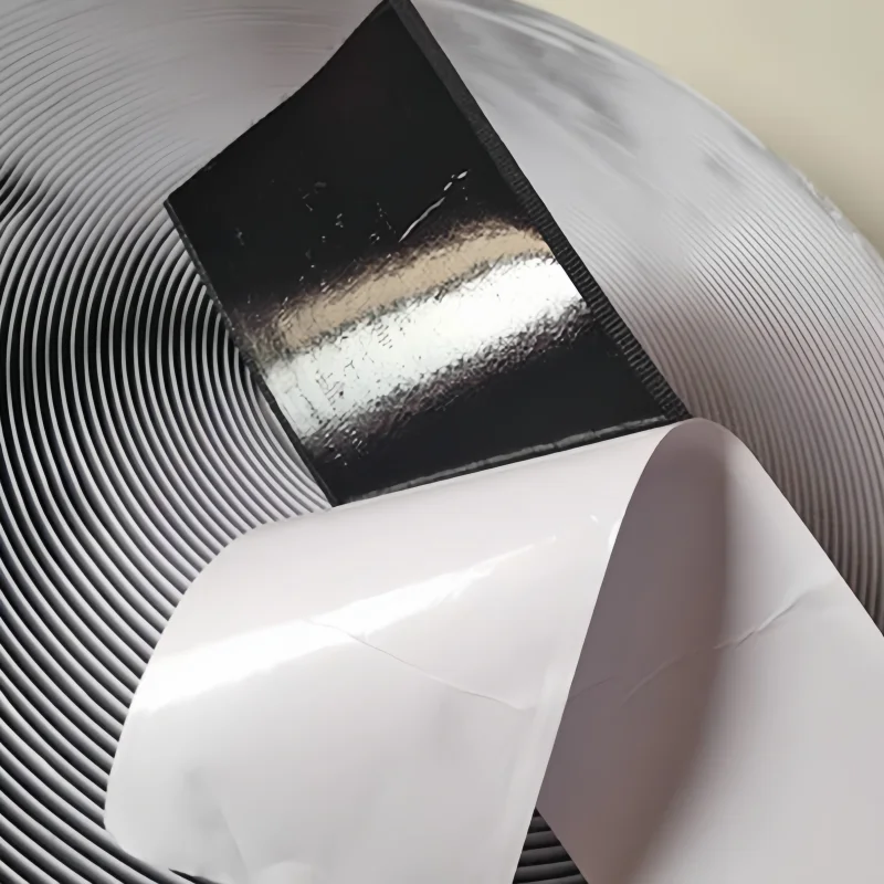 Application du ruban adhésif Velcro double face sur une batterie lithium, illustrant sa fixation sécurisée.