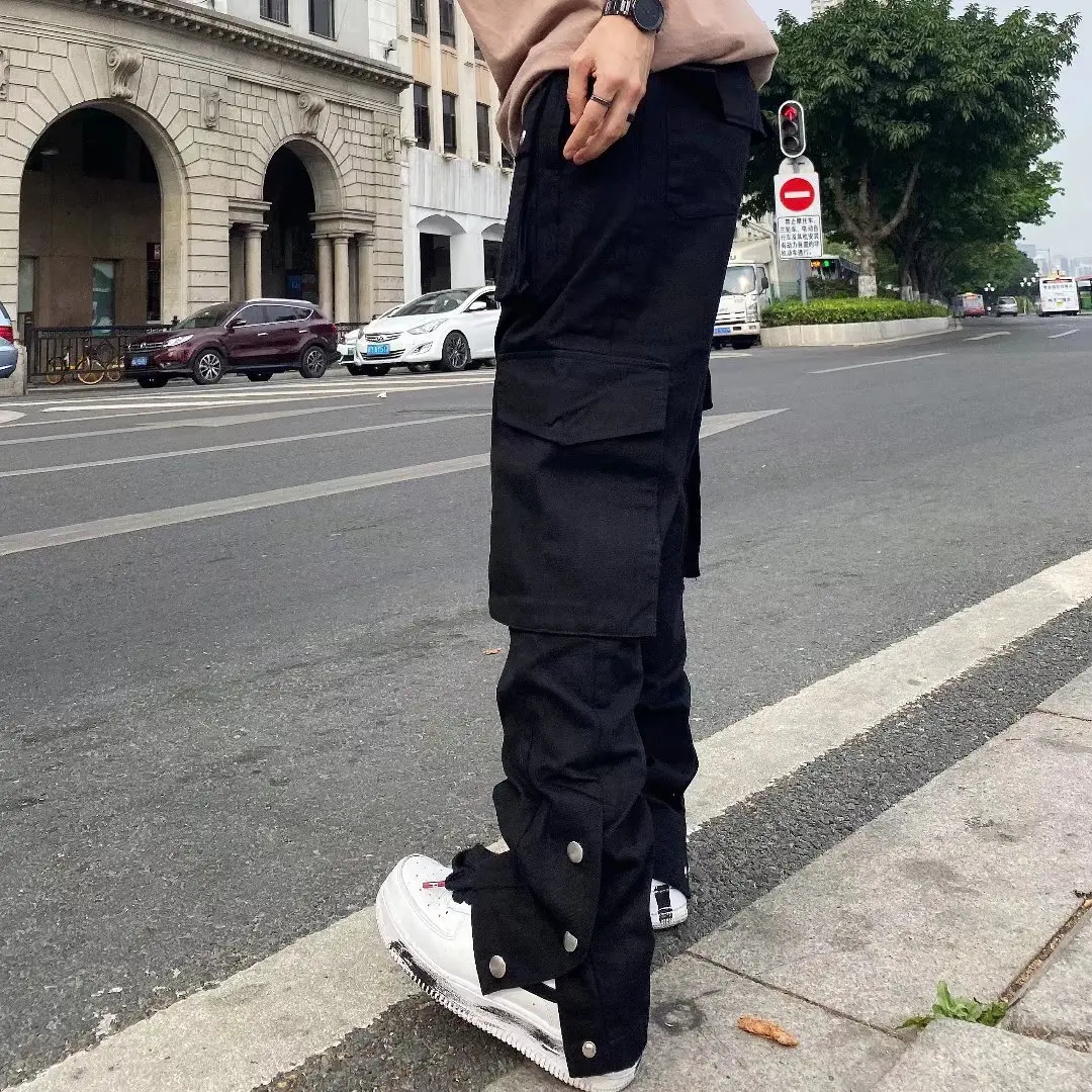 Pantalon cargo avec poches Garçons hommes Hip Hop 2023 pantalons