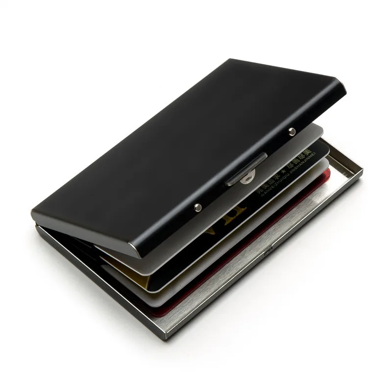 Stainless Steel Credit Card Holder Men Women Rfid Wallet Metal Case Porte Carte card holder