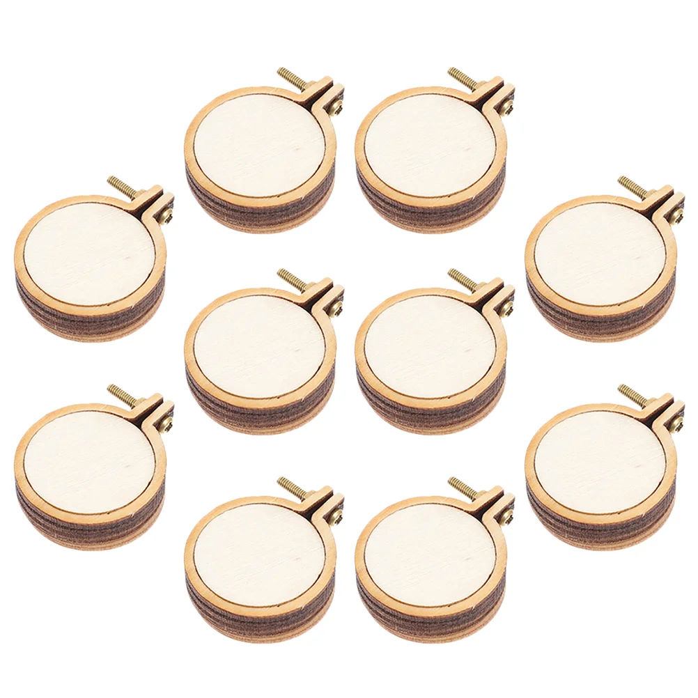 

Mini Embroidery Hoop Sets Wooden Crossing Stitch Hoop Round Ring Embroidery Circle Diy Crafts Pendant Jewelry Making Accessories