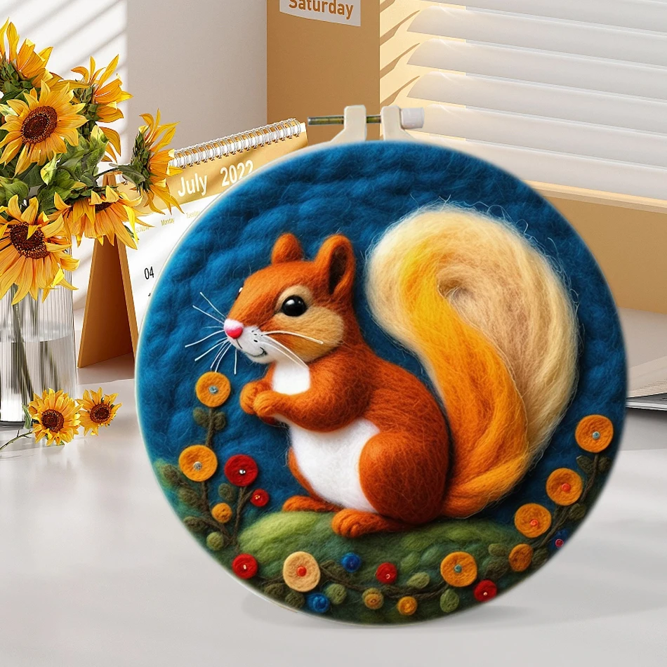 Colorful Animals DIY Wool Embroidery Kit