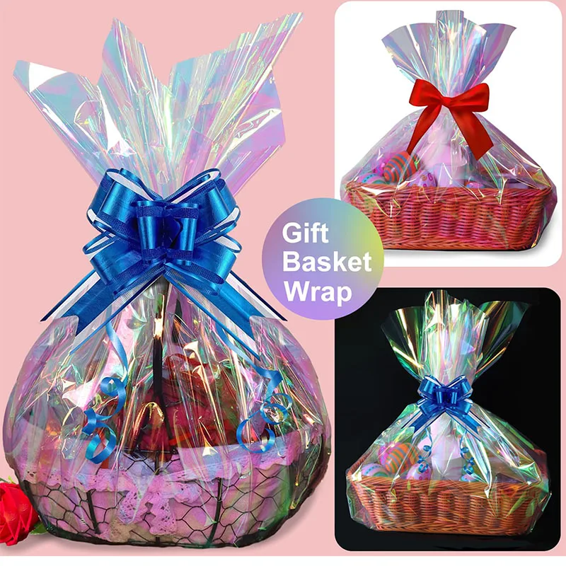 10 Fogli Cellophane Iridescente 58x58 Cm – Carta Regalo Arcobaleno, Impermeabile, Trasparente, Per Confezioni E Fai-da-te