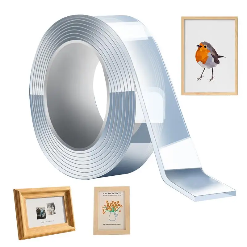 Double Sided Adhesive Tape Double Sided Tape Waterproof Tape Ultra-strong Double-sided Adhesive Nano Tape Clear Removable Waterproof Extra Strong Sticky Strip Heavy-duty Two Side Tape