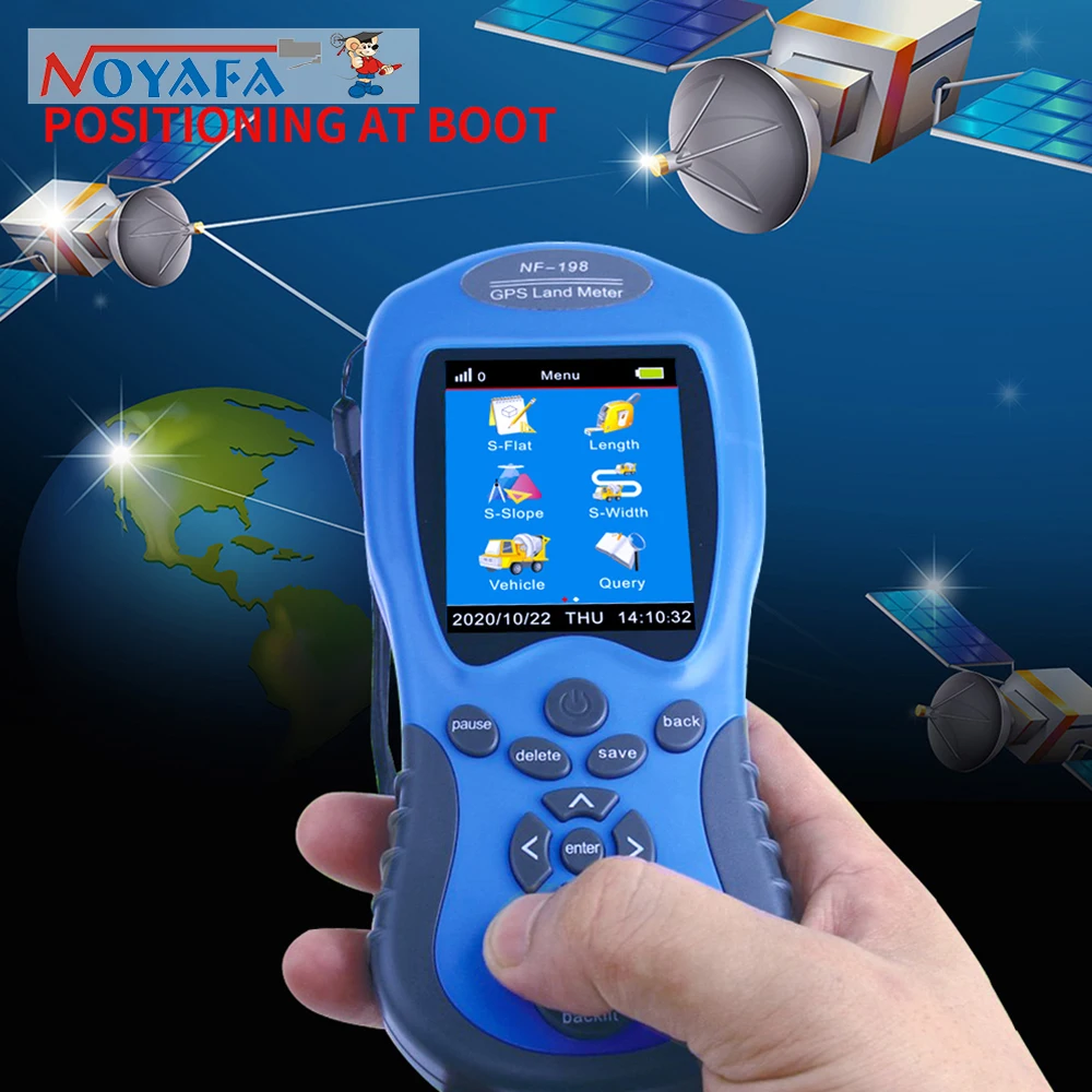 

NOYAFA GPS Land Meter NF-188 оборудование для обследования навигация сельская землесъемка отображение площади длина улицы измерительные инструменты