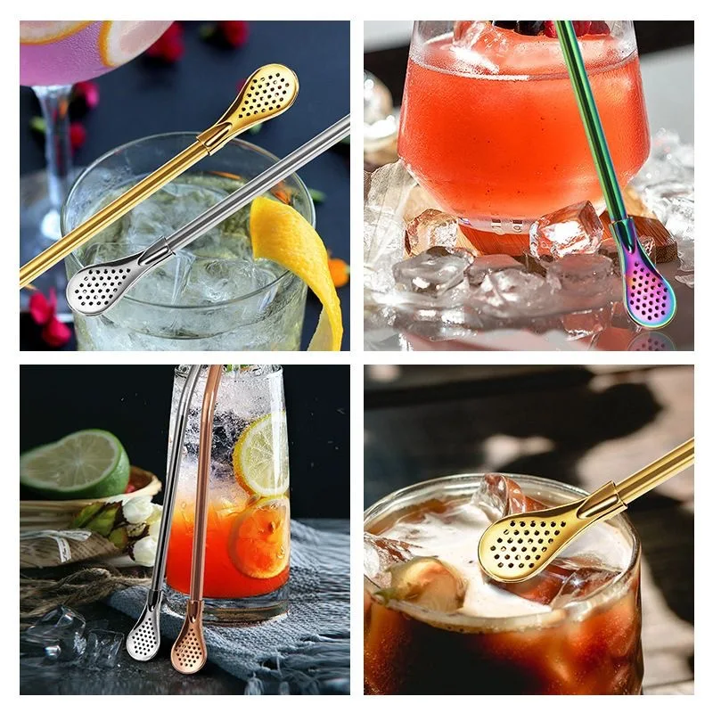 Eco-Friendly Stainless Steel Drinking Straws with Cleaning Brush
