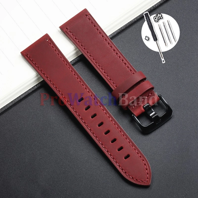 Premium Calfskin Leather Watch Straps - Multiple Colors and Sizes Available