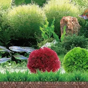Artificial Aquarium Aquatic Plastic Plants Grass Ball Fish Aquarium Ornamental Chlorella Prospects Grass Decoration 2