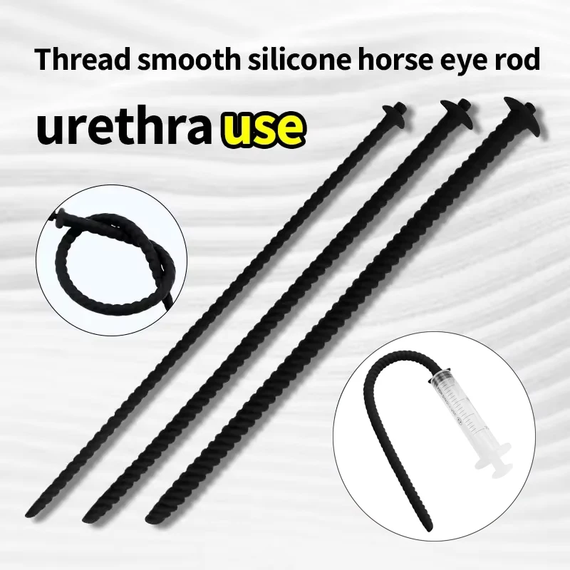 Hollow Penis Plug Silicone Urethral Tube Syringe Lubricating Oil Sounding Masturbazioni Stimulate Sex Toys for Man