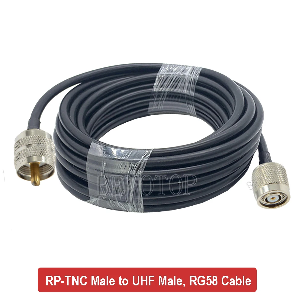 1PCS PL259 UHF 남성 커넥터에서 TNC 남성 커넥터로 RG58 피그테일 케이블 라디오 안테나 RF 연장 케이블 점퍼 CB 라디오 햄 라디오 FM 송신기용