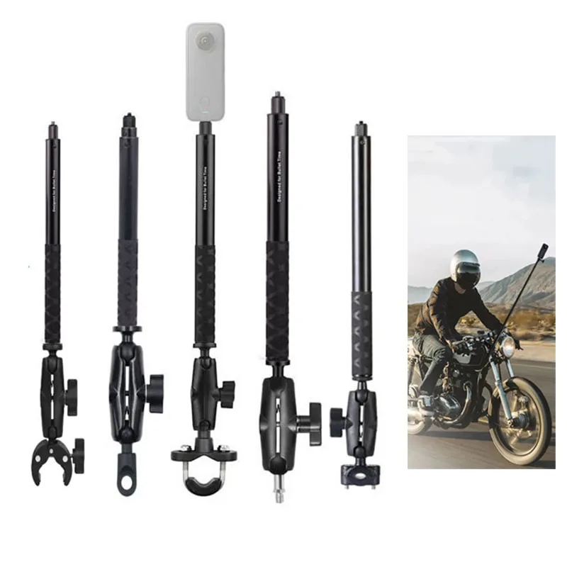 

Motorcycle Bike Invisible Selfie Stick Monopod Handlebar Mount Bracket for Insta360 X3 X2 RS GoPro 11 Action Camera Accessories