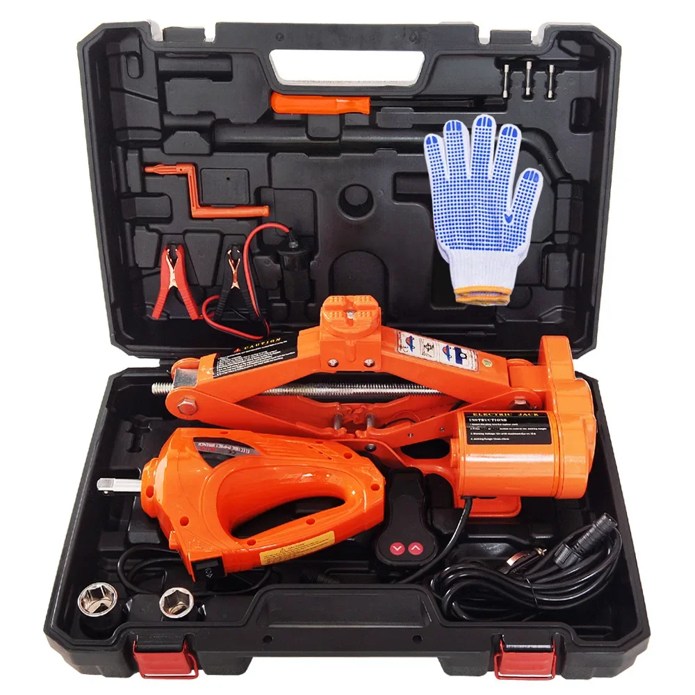 PortableCarElectricJackKitwithElectricWrench120350mmFolding