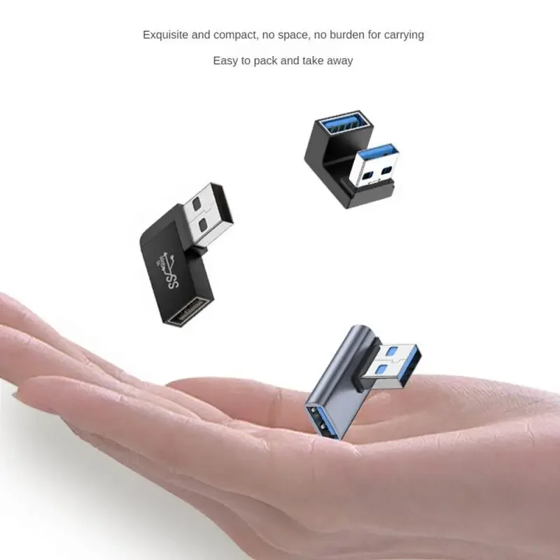 Right Angle USB 3.0 Extension Adapter - Upward Elbow Connector