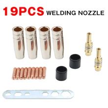 

19pcs Contact Tip Welding Torch Nozzle MB-15AK Argon Arc Welding Tool 0.8mm Nozzle Contact Tip For 15AK MIG/MAG