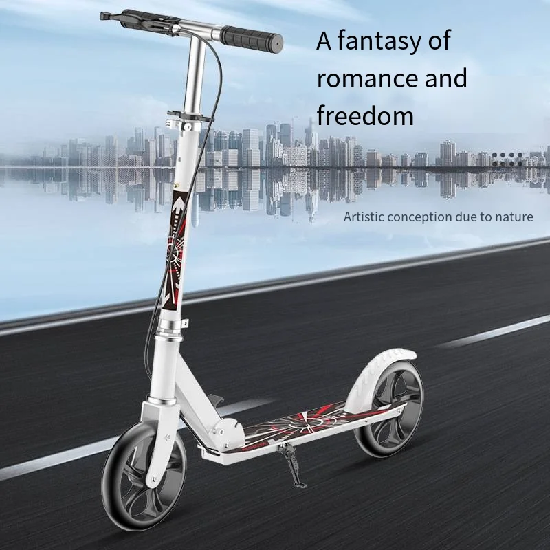 Foldable Two-Wheel Scooter for Children and Teens Adult, City Work School Student, One-Legged Scooter