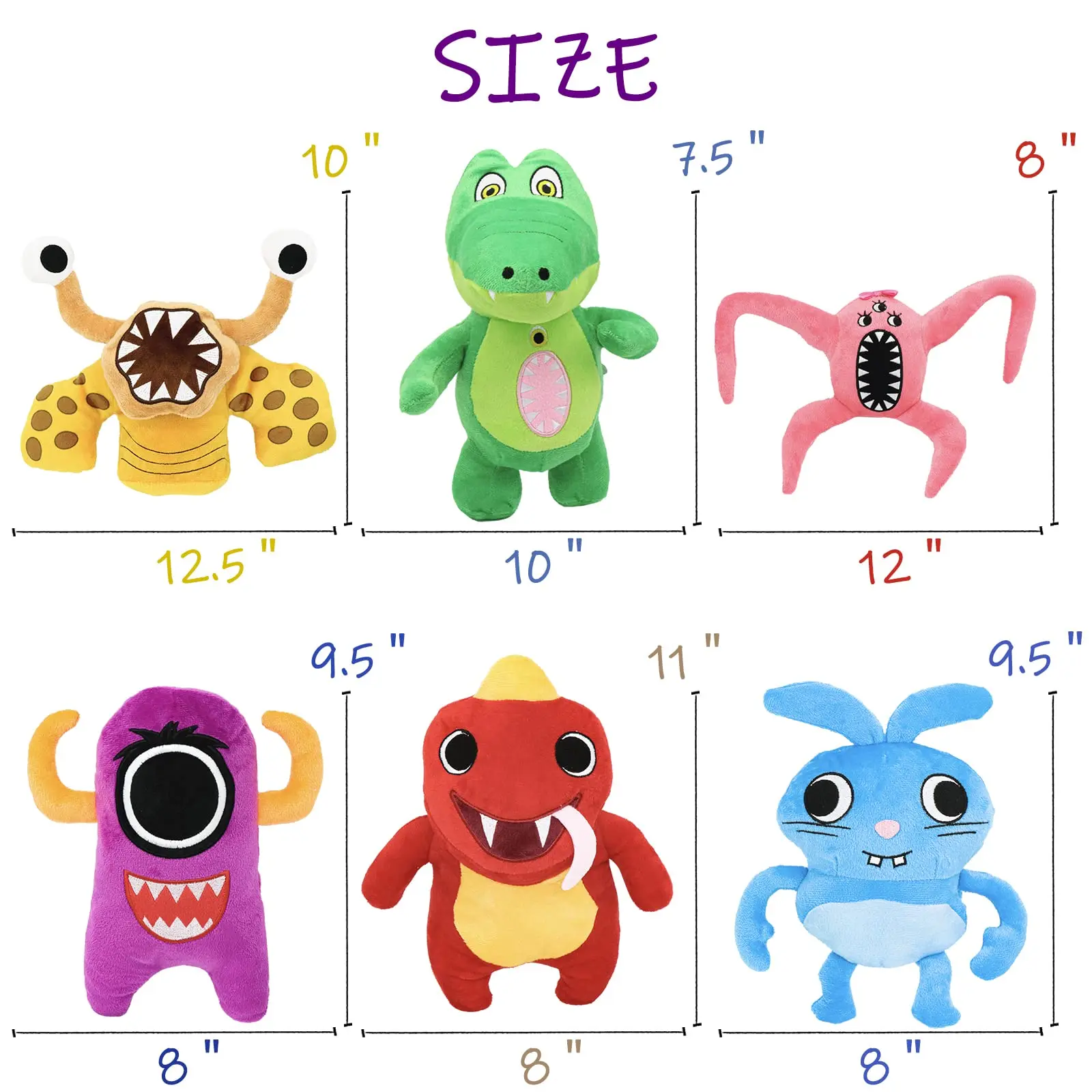 6PCS Garden of Banban 3 Plush,10 inches Plushies Toys,Soft Monster