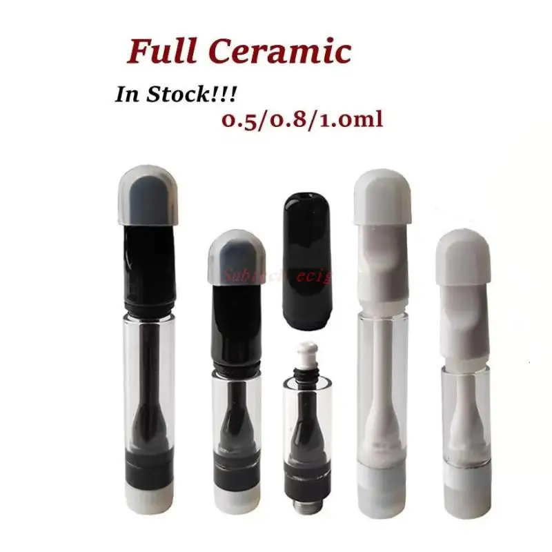 

10pcs CC-ELL Ceramic Vape Cartridge Vapes Pen Atomizer Lead Free 510 Thread Cartridges 0.5ML 1ML Atomizer Tank Oil Vaporizer Pen