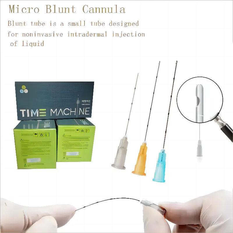 

Medical Sterile microcannula 25g 50mm 70mm Blunt Tip Micro Cannula Needle for Injectable Hyaluronic Acid Fillers