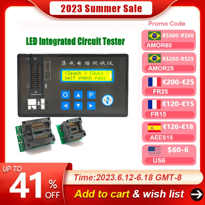 Led Integrated Circuit Tester Transistor Diode Triode Tester Integrated Circuit Chips Detector