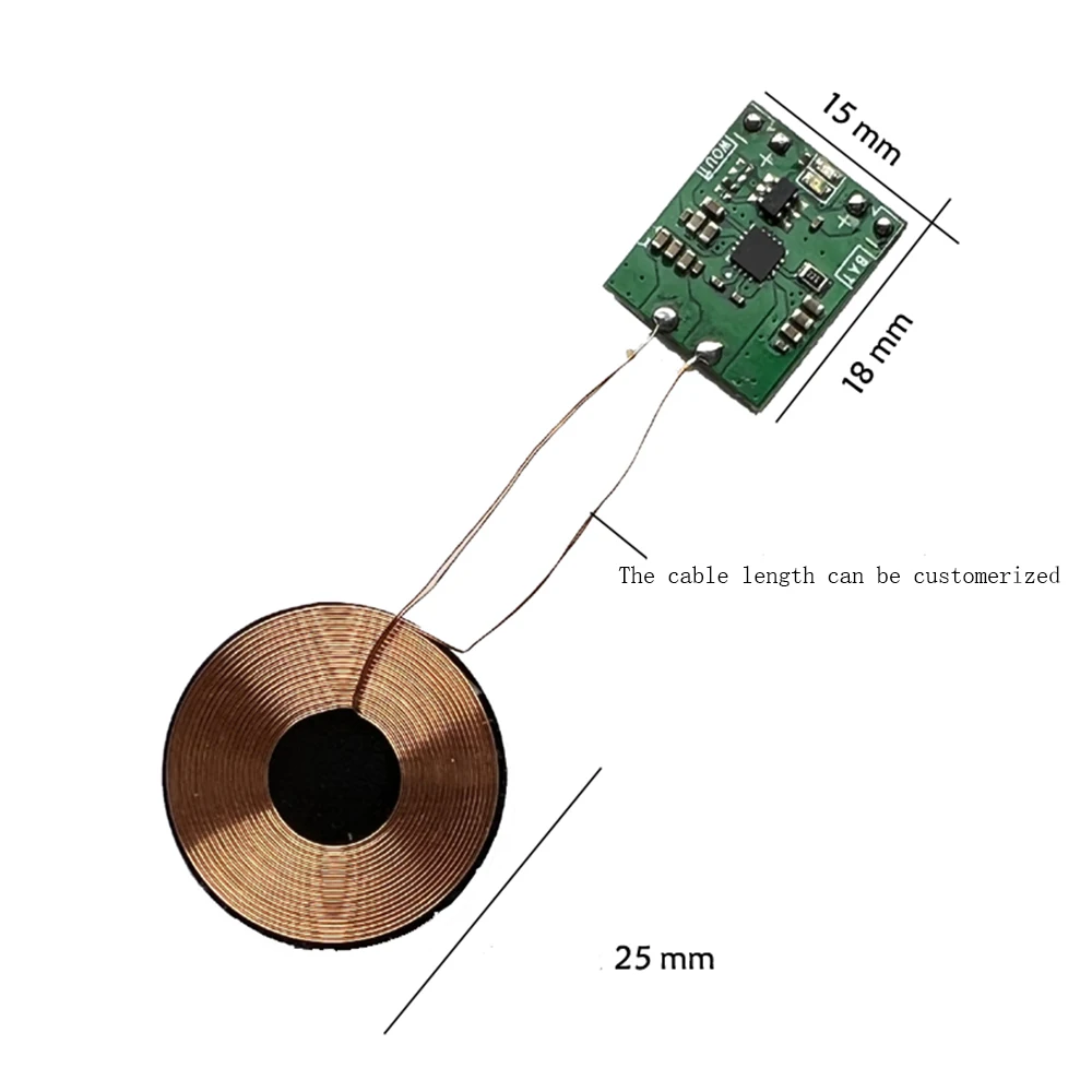Taidacent 3.7v 4.2v Bateria de Íon Lítio sem Fio de Carregamento Power Bank Mini Receptor Carregamento sem Fio 5w qi Carregador sem Fio Almofada - Image 2