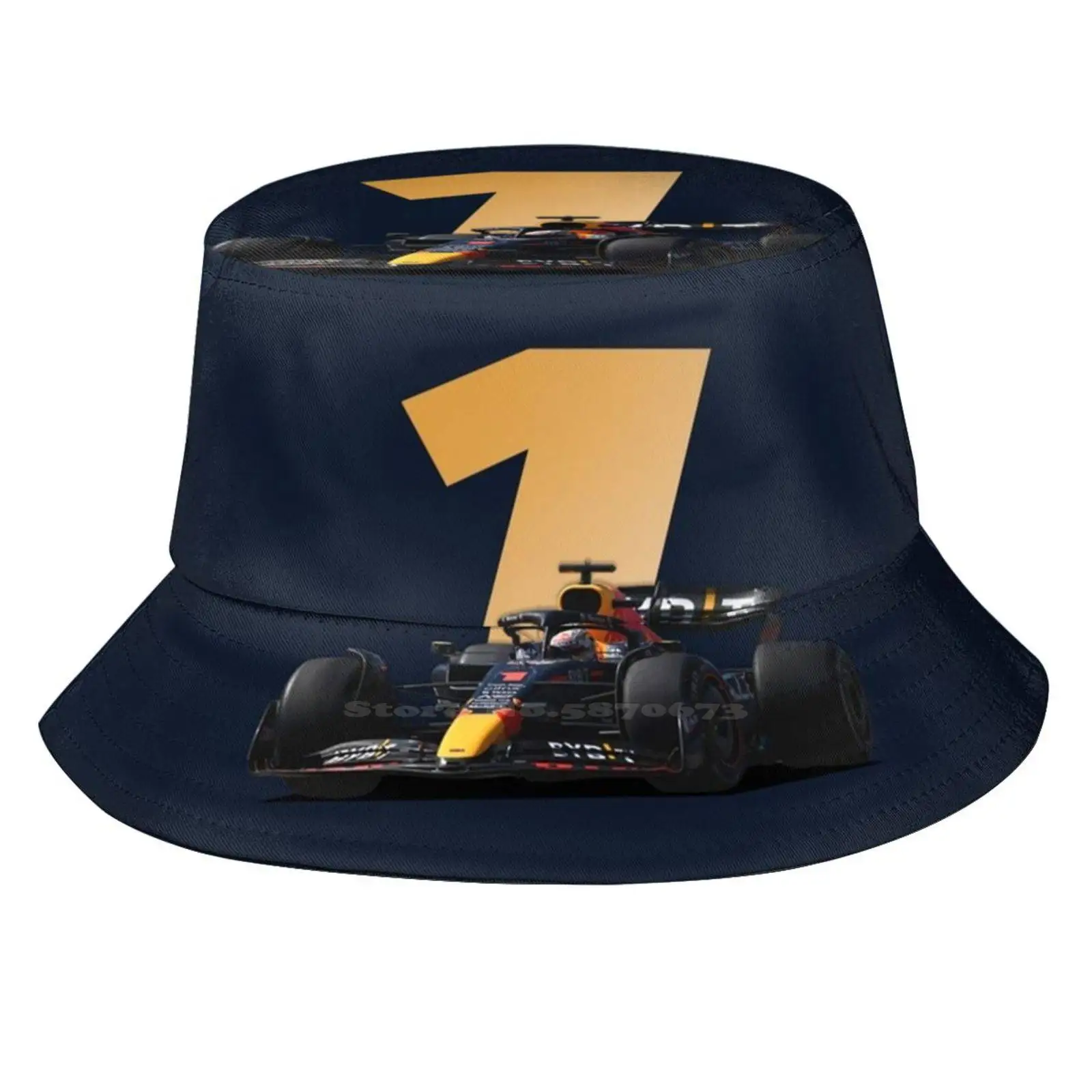 -Rb18-2022-Gold V1 Cappello Da Pescatore Pieghevole Panama Cappello Turco Gp Livvery Red Bull Logo 1 33 2022 2022 Stagione