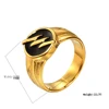 Punk Hip Hop Stainless Steel Lightning Ring Men Fashion Vacuum Electroplating Drip Glue Titanium Steel Rings Jewelry Wholesale 5