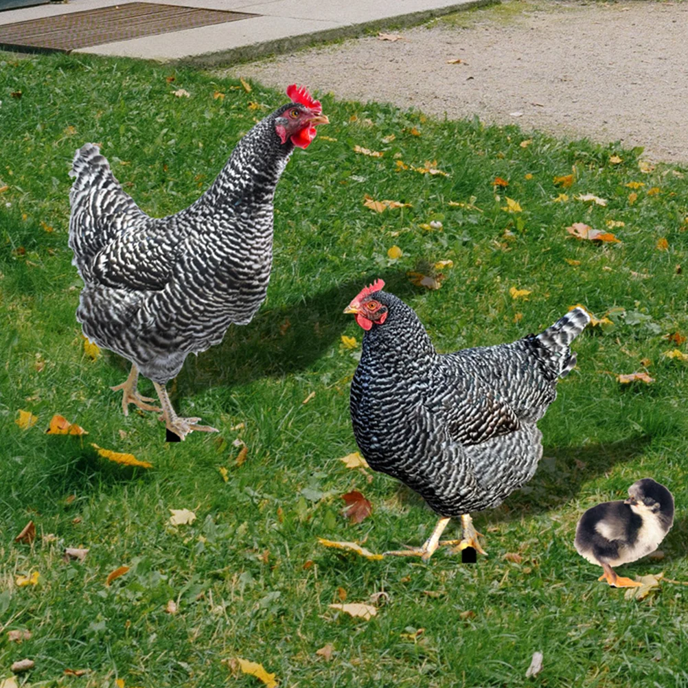 

Chicken Yard Art Acrylic Decorative Garden Stakes Acrylic Hen Sculpture Animal Lawn Ornament Patio Lawns Backyard Garden Decor