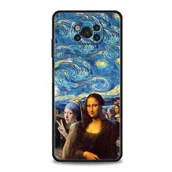 Aesthetic Art Black Phone Case featuring David and Mona Lisa Design for Poco X4 GT (A1)