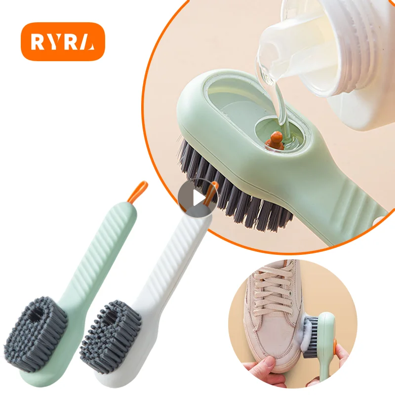 

Multifunctional Soft Bristled Shoe Brush Shoe Brush Long Handle Household Clothes Clothing Board Brushes Deep Cleaning Tools