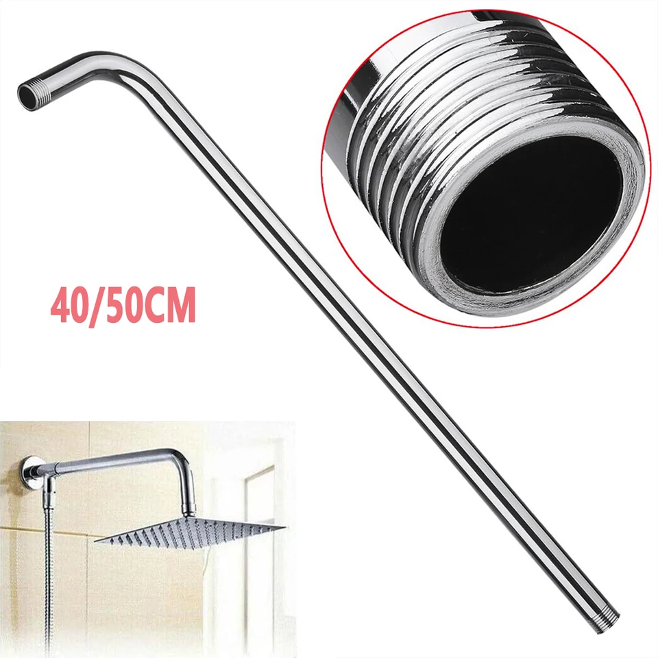 Braccio Doccia In Acciaio Inox Da 40 Cm - Estensore Per Soffione, Filettatura G1/2, Facile Da Installare - Foto 7