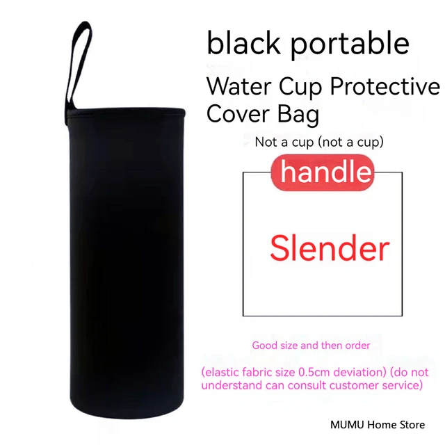 750ML/1000ML/1500ML Water Bottle Cover Bag Black Bottle Carrier Insulated Bag Sports Bottles Covers Mug Bottle Cup Case Bag 2