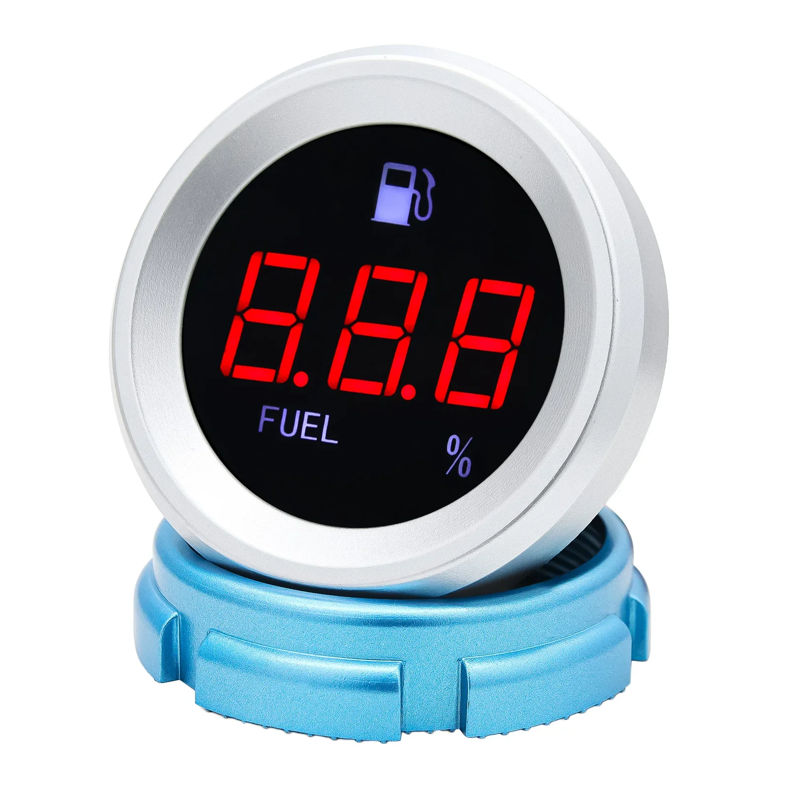 Red Light Digital Fuel Level Gauge with Flashing Alarm Car Fuel Level Meter Fuel
