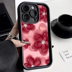 Elegant Diamond Floral Design Silicone Soft Phone Case - iPhone 12 Pro (1)