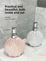 Creative เซรามิคเชลล์เจลทําความสะอาดมือขวดโรงแรมหรูอุปกรณ์ห้องน้ําแชมพูขวดโลชั่นเครื่องจ่ายสบู่ 3